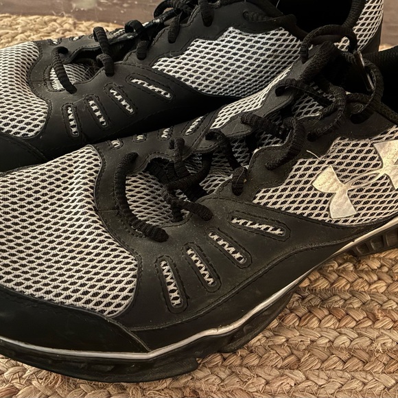 Under Armour Black and White Athletic Shoes - Picture 2 of 6